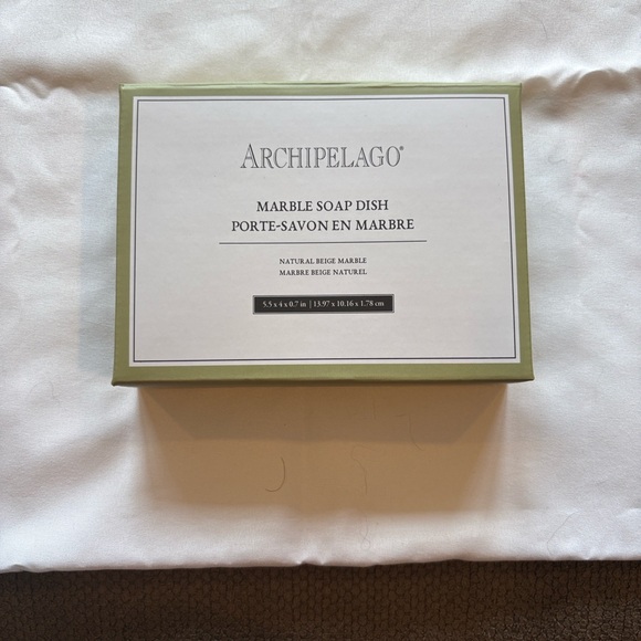 Archipelago Other - Archipelago Boxed Soap Dish - Marble Soap Dish - Natural Beige